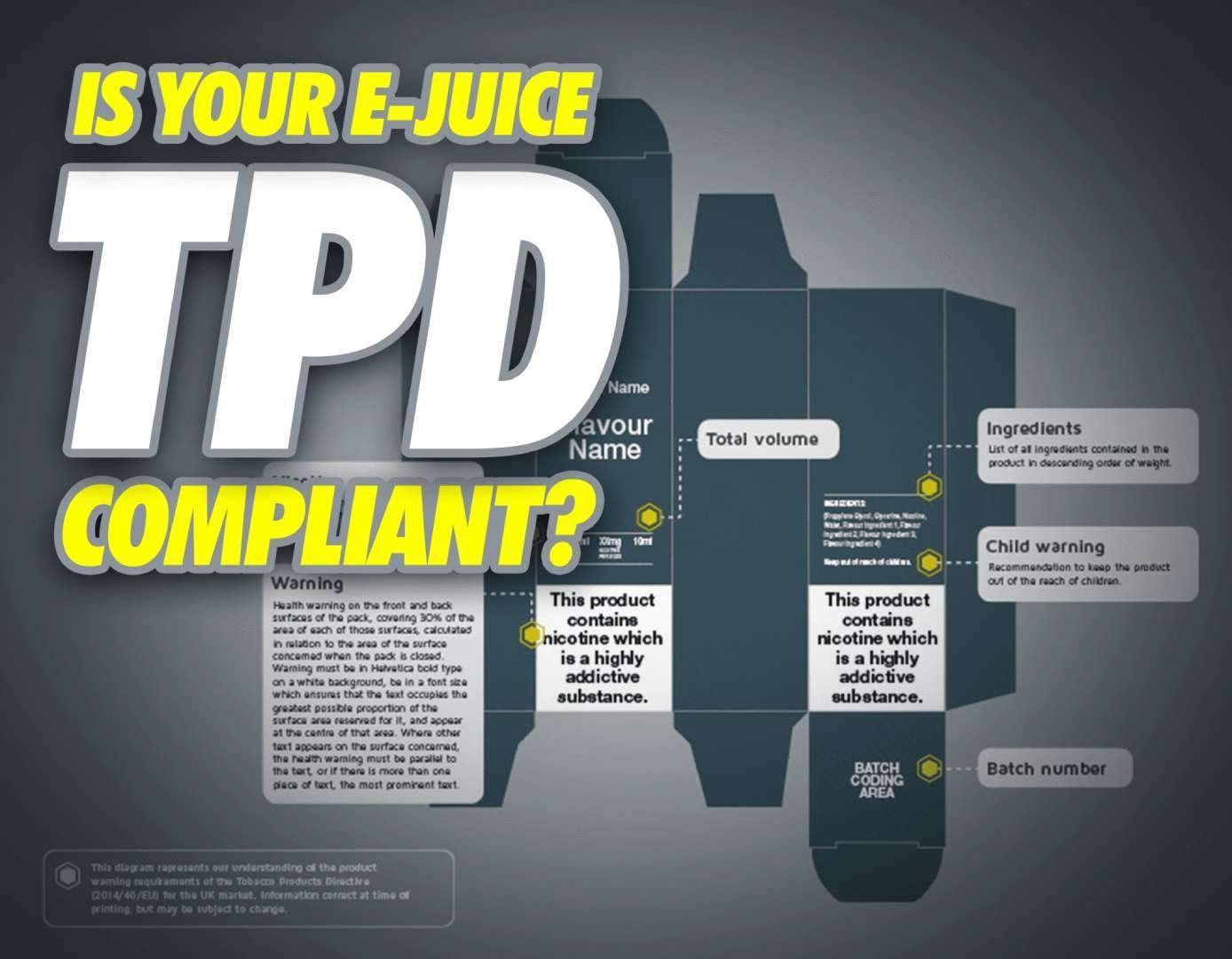Is Your E-juice TPD Compliant? Ask The Experts! Is Your E-juice TPD Compliant? Ask The Experts!